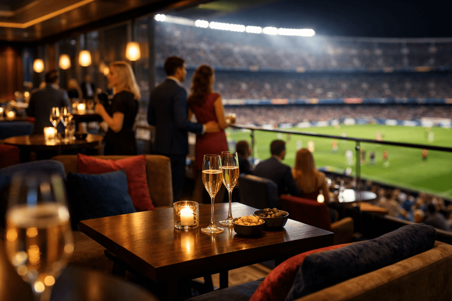 Espacio hospitality elegante para vivir el deporte con comodidad y atención cuidada